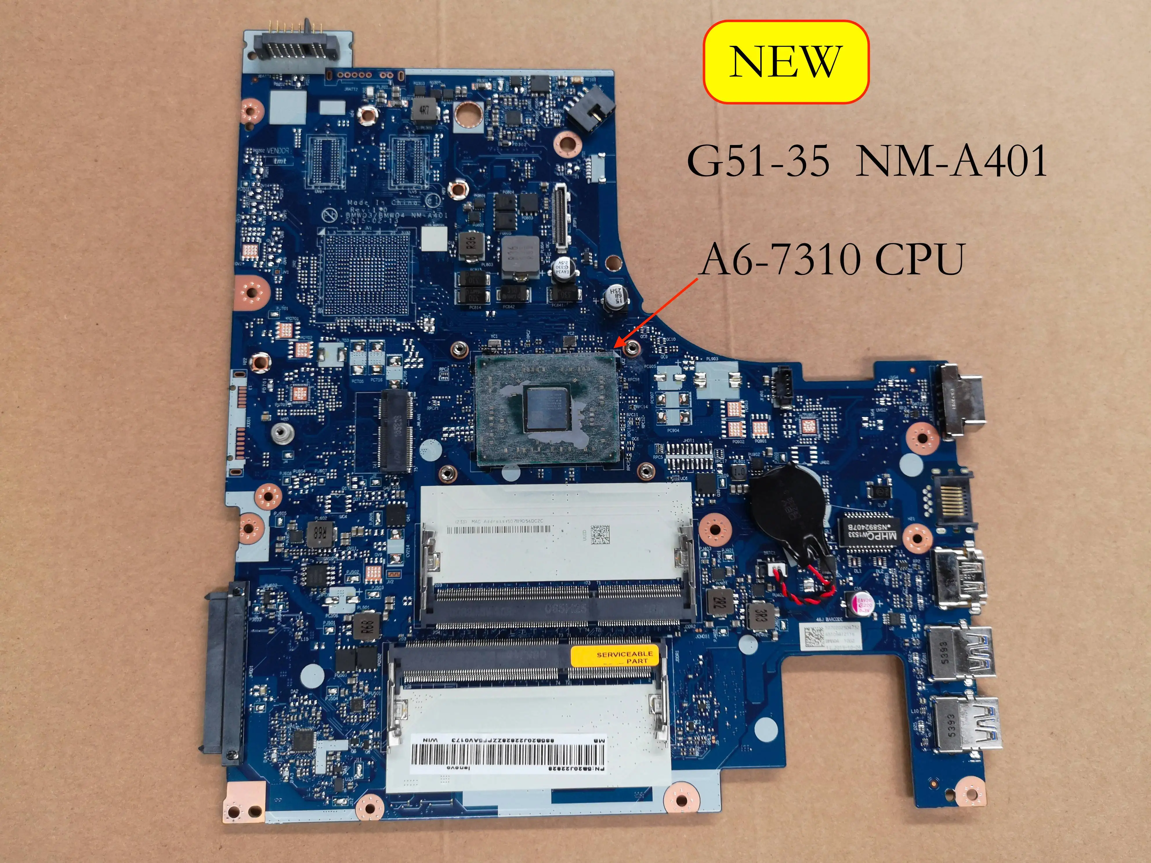 

Материнская плата BMWQ3 BMWQ4 для ноутбука Lenovo Ideapad NM-A401 G51 35