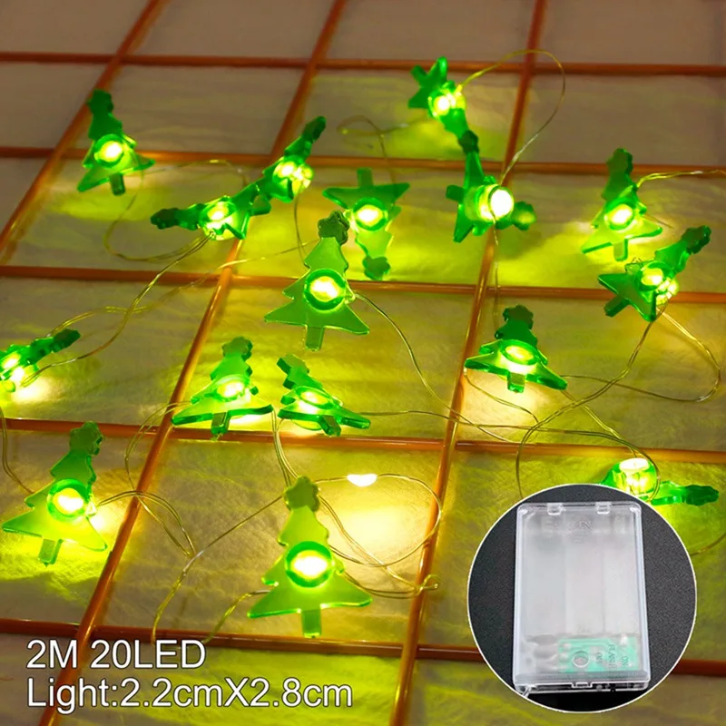 LED light string 20 шт Снежный олень светодиодные огни Новогодняя Рождественская вечеринка украшения Рождественская елка украшения Рождественские Элементы украшения Рождественская елка - Цвет: LED light string