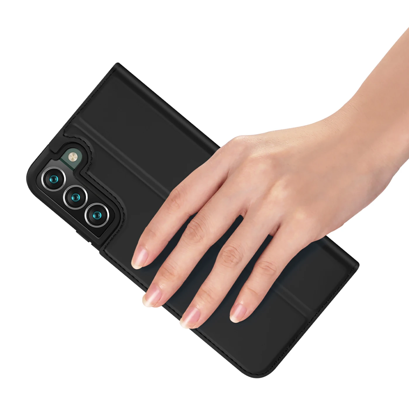 Funda de cuero con tapa para Samsung Galaxy S22, funda Ultra magn&eacute;tica de cuero PU para Samsung Galaxy S22 Plus, funda de tel&eacute;fono S 22-3