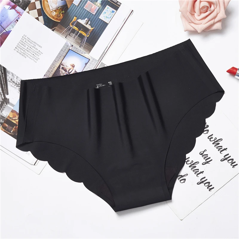 Шелковое нижнее белье для женщин трусики сексуальное женское девочек бесследные