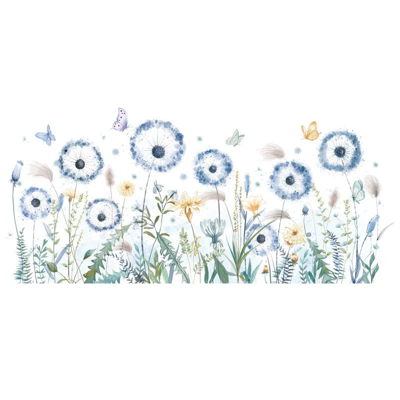 

LuanQI Dandelion Plant Leaf Flowers Wall Stickers For Living Room Bedroom Decorations Wall Decal Art Mural PVC Wallpaper Poster
