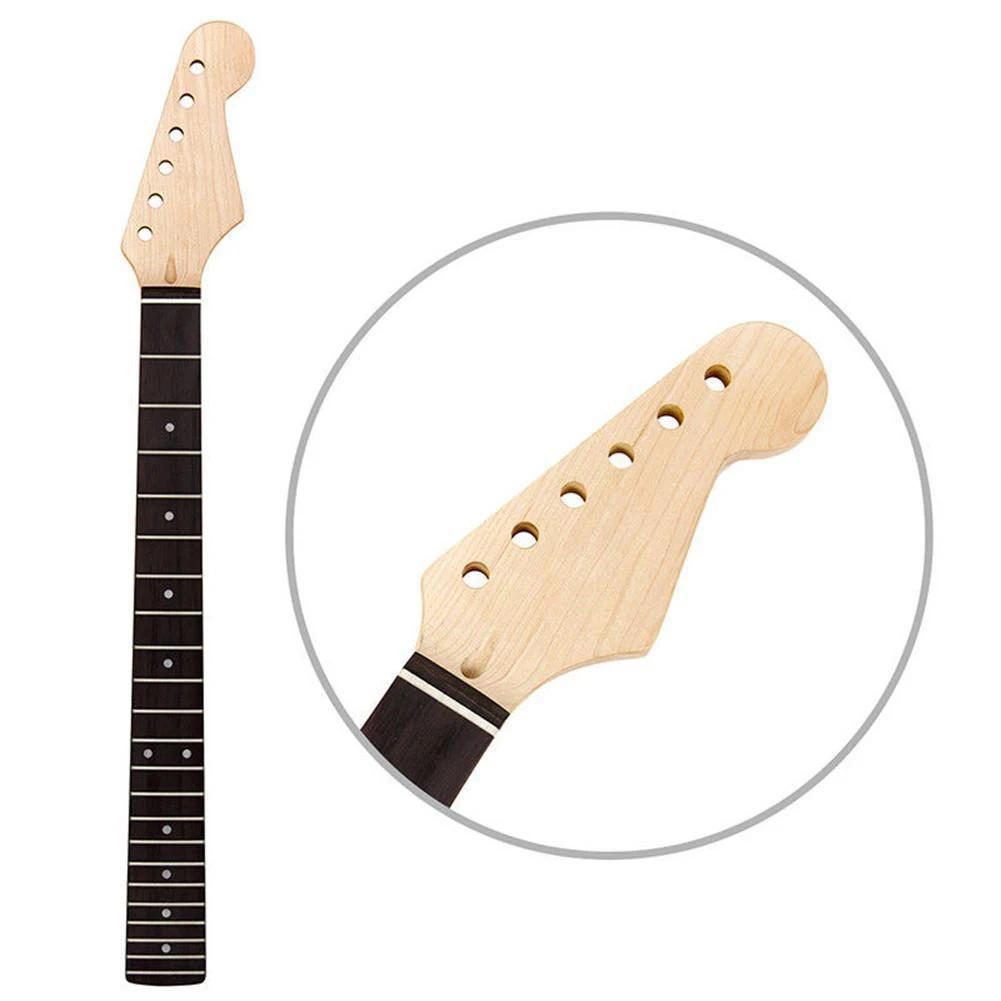 

Smooth Edge Replacement 22 Fret Guitar Neck Glossy Mark Dot Wooden Right Handed Abalone Inlay Fretboard Electric Accessories