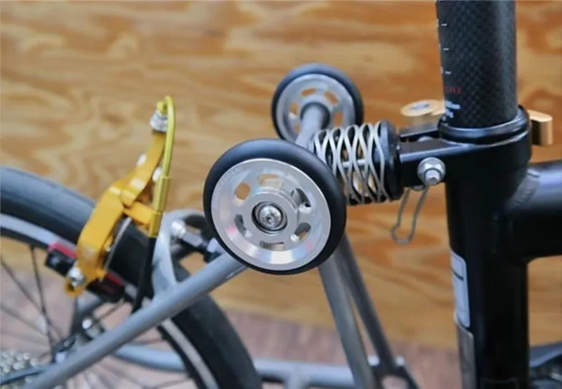 1 пара складной велосипед супер легкое колесо титановый винт для brompton bike Joseph Kuosac Черный Серебряный две версии