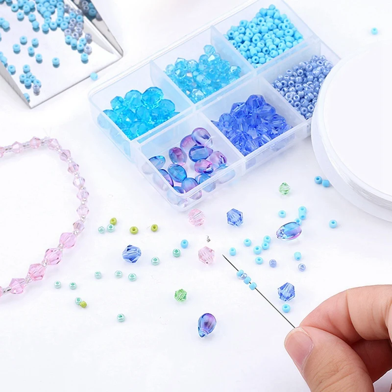 

Mixed Shape Crystal Seed Beads Glass Round Drop Beads with 1000Pcs Acrylic Gold Bottom Colored English Letter Beads