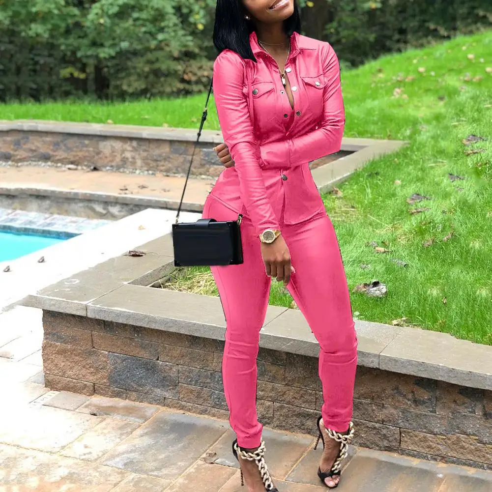 Женский Брючный комплект из двух предметов Повседневная элегантная Однотонная