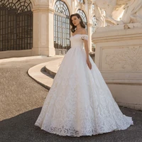 elegant princess bridal dress 2021 sweetheart off shoulder wedding ball gown lace up long train vestidos de novia new custom