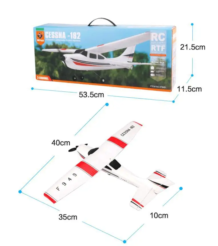 WLtoys F949 Sky King 2 4G радиоуправляемый самолет с неподвижным крылом RTF Радиоуправление