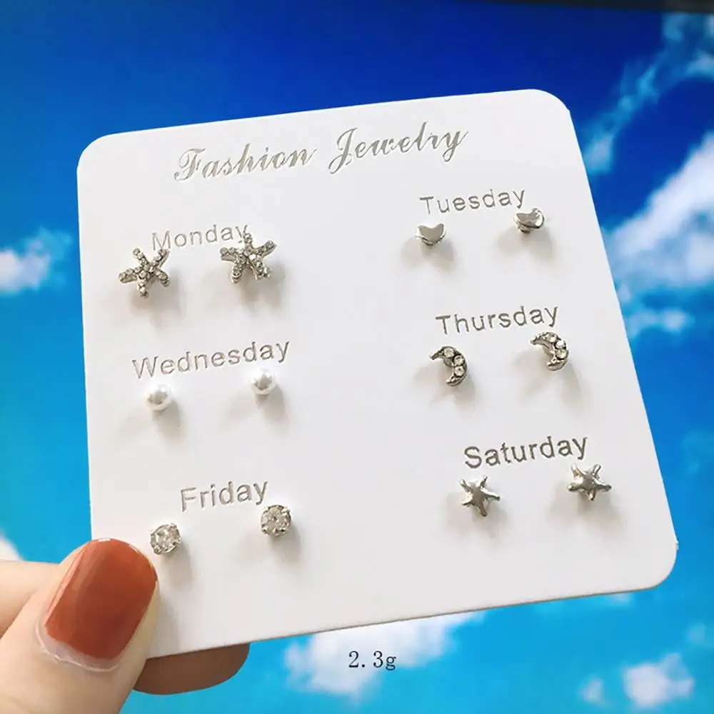 7 пар простых дорожных серег темпераментные модные серьги для женщин 2019