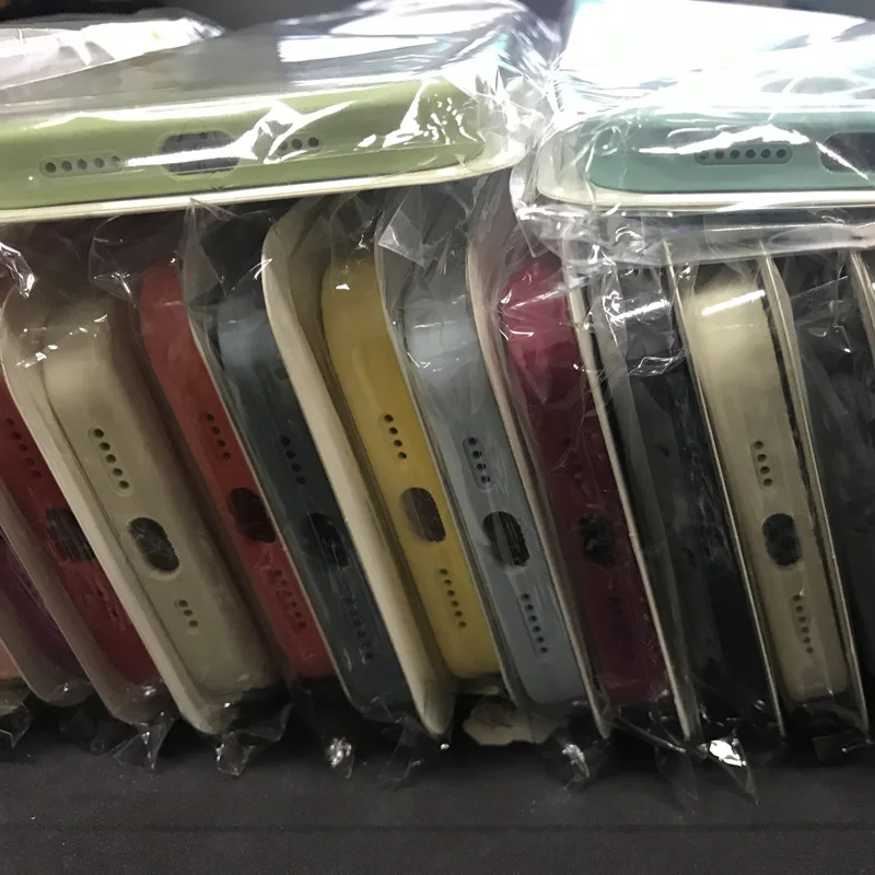 Fundas de silicona para tel&eacute;fonos m&oacute;viles, 100 unids/lote de protectores de silicona con embalaje para modelos i5 SE 6 6s 7 8 plus iX XS XR XS MAX 11 Pro Max-1