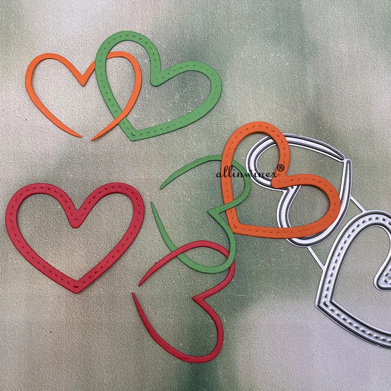 

Новые металлические штампы в форме сердечек для скрапбукинга, альбома, бумаги