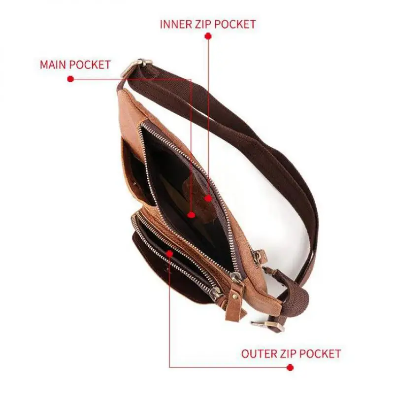 

YourSeason Vintage Men Small Waist Packs 2021 Genuine Leather Korean Fashion Male Cowhide Outdoor Shoulder Bags