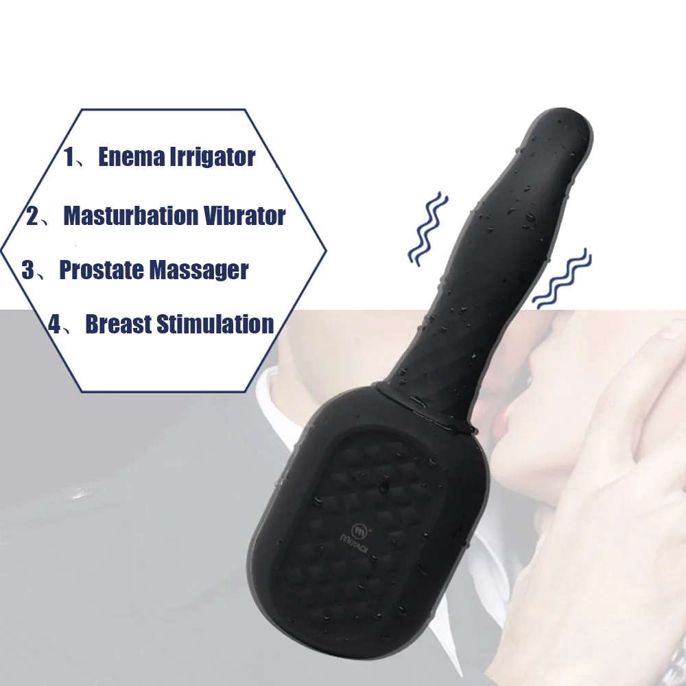 Vibrator Enema Bulb Hygiene Syringe Medical Rubber Irrigator Women Vagina Anal Douche Cleaner Prostate Massager for Men | Красота и