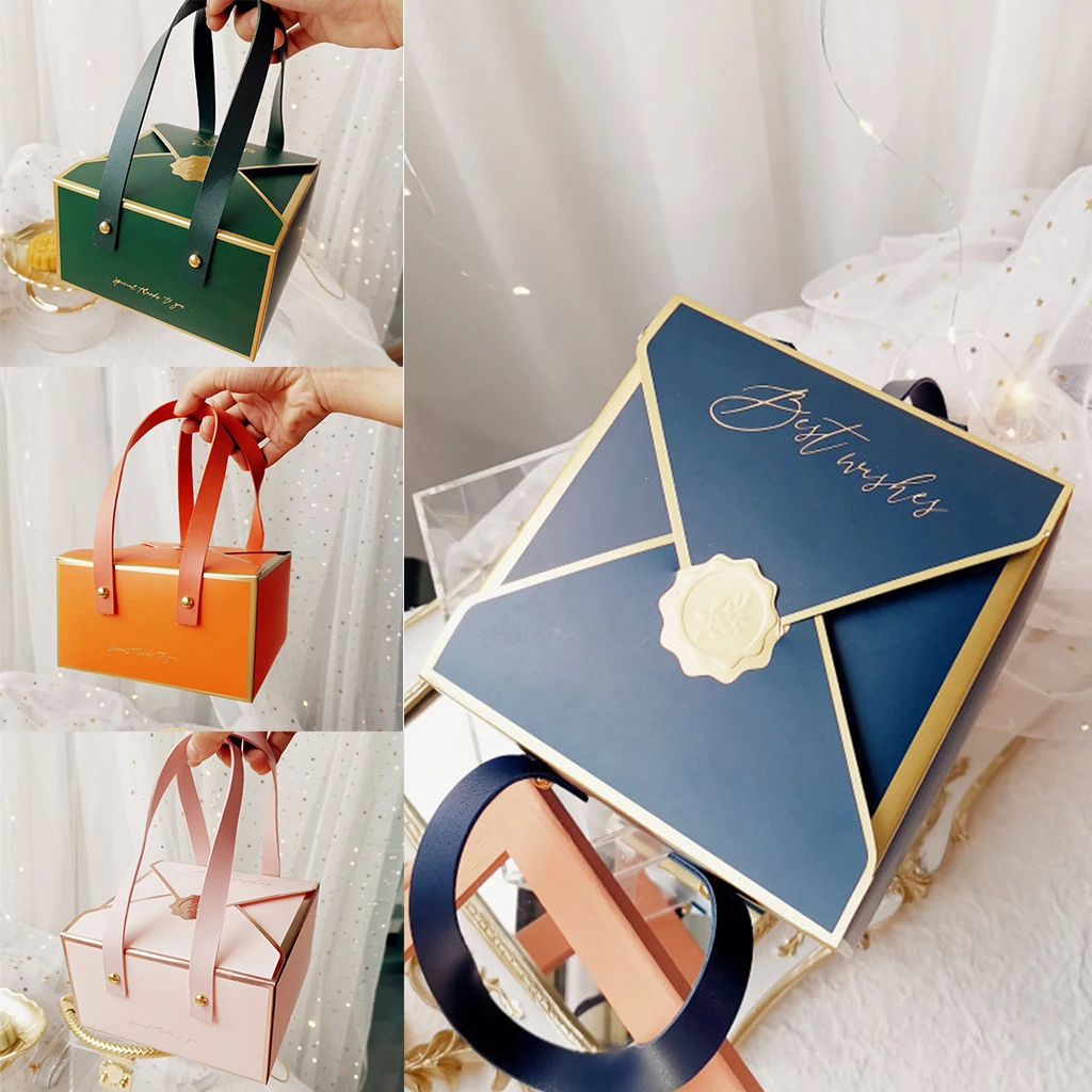 Бронзирующая портативная бумажная коробка кожаная упаковочная для шоколадных