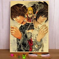 landscape classic anime series death note printed water soluble canvas 11ct cross stitch full kit embroidery dmc floss