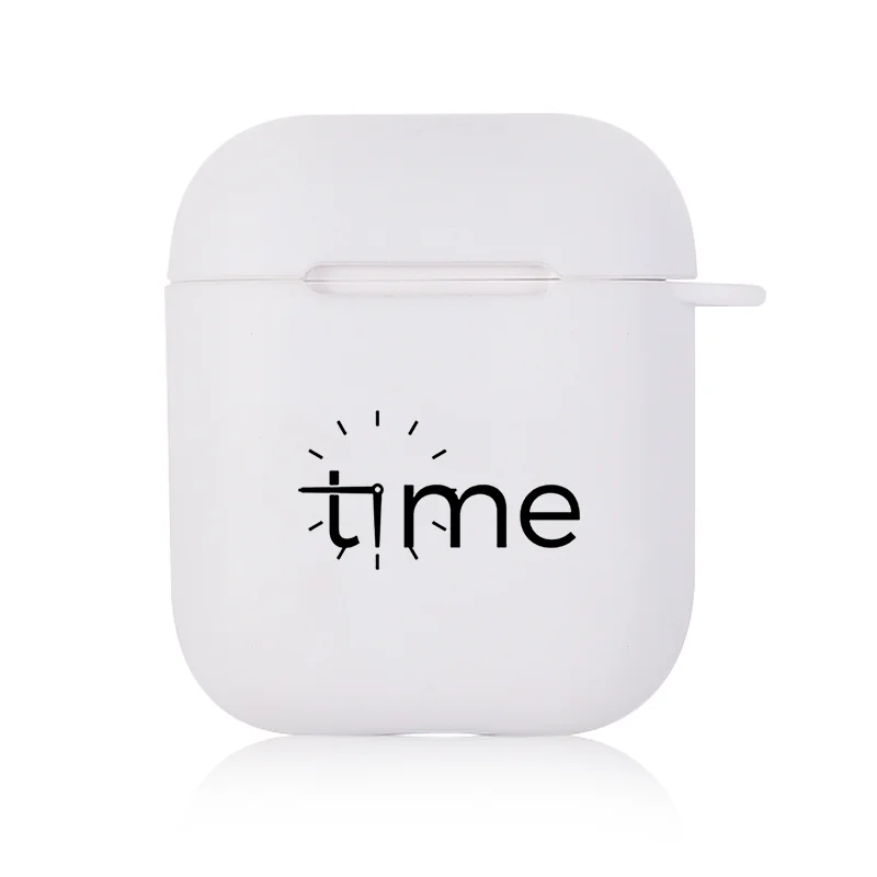Чехол для зарядки наушников s для Apple Airpods 1 2 Bluetooth, беспроводной чехол для наушников, белый матовый чехол с буквами Air pods 2, чехол - Цвет: I301792