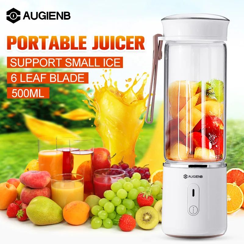 

500ml Portable Electric Juicer USB Orange Mixer Fruit Smoothie Blender Home Personal Mini Food Processor Maker Juice Extractor