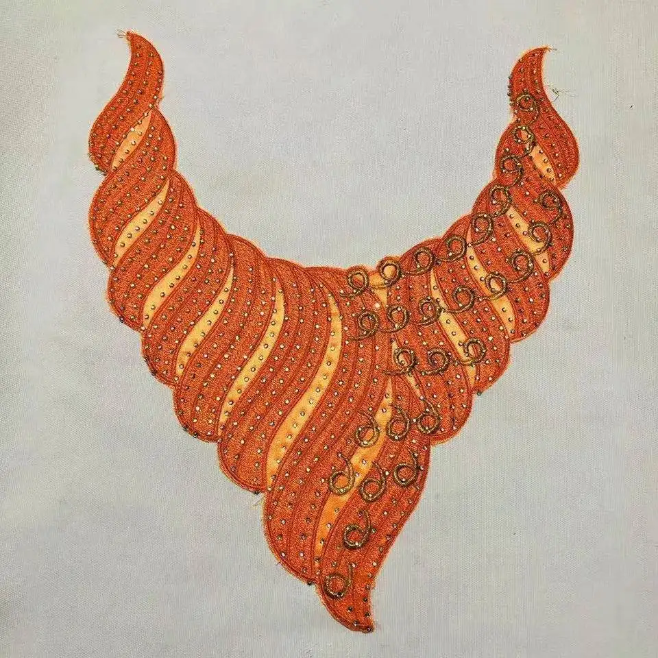 1 шт. аппликация для шитья одежды вышитые края цветочные кружева шейный воротник