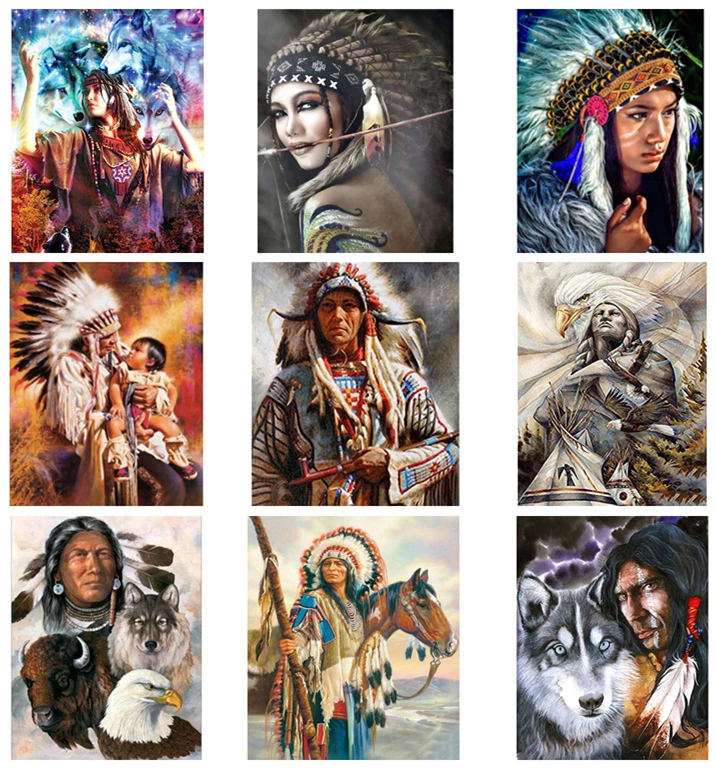 5D DIY алмазная живопись полный квадрат/круглая дрель индийская лошадь вышивка