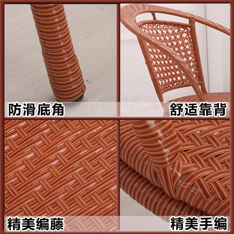Плетеный одиночный маленький ротанговый ленивый стул для отдыха с подлокотником