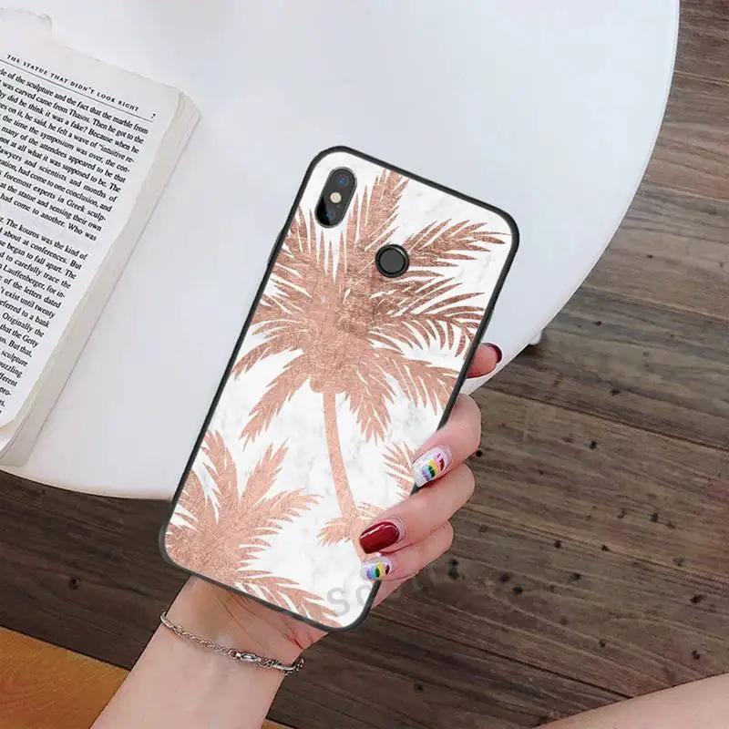 

Gold Rose Love heart pattern Phone Case For Xiaomi Redmi note 7 8 9 t max3 s 10 pro lite Luxury brand shell funda coque