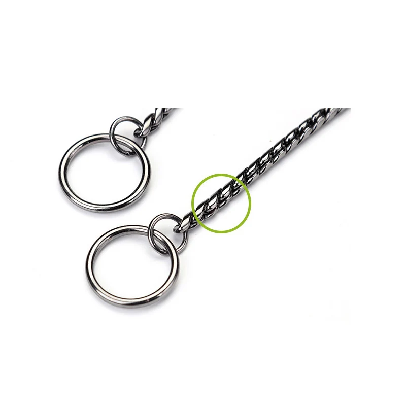 Металлические медные Нескользящие цепи для собак цепочка дрессировки змеи