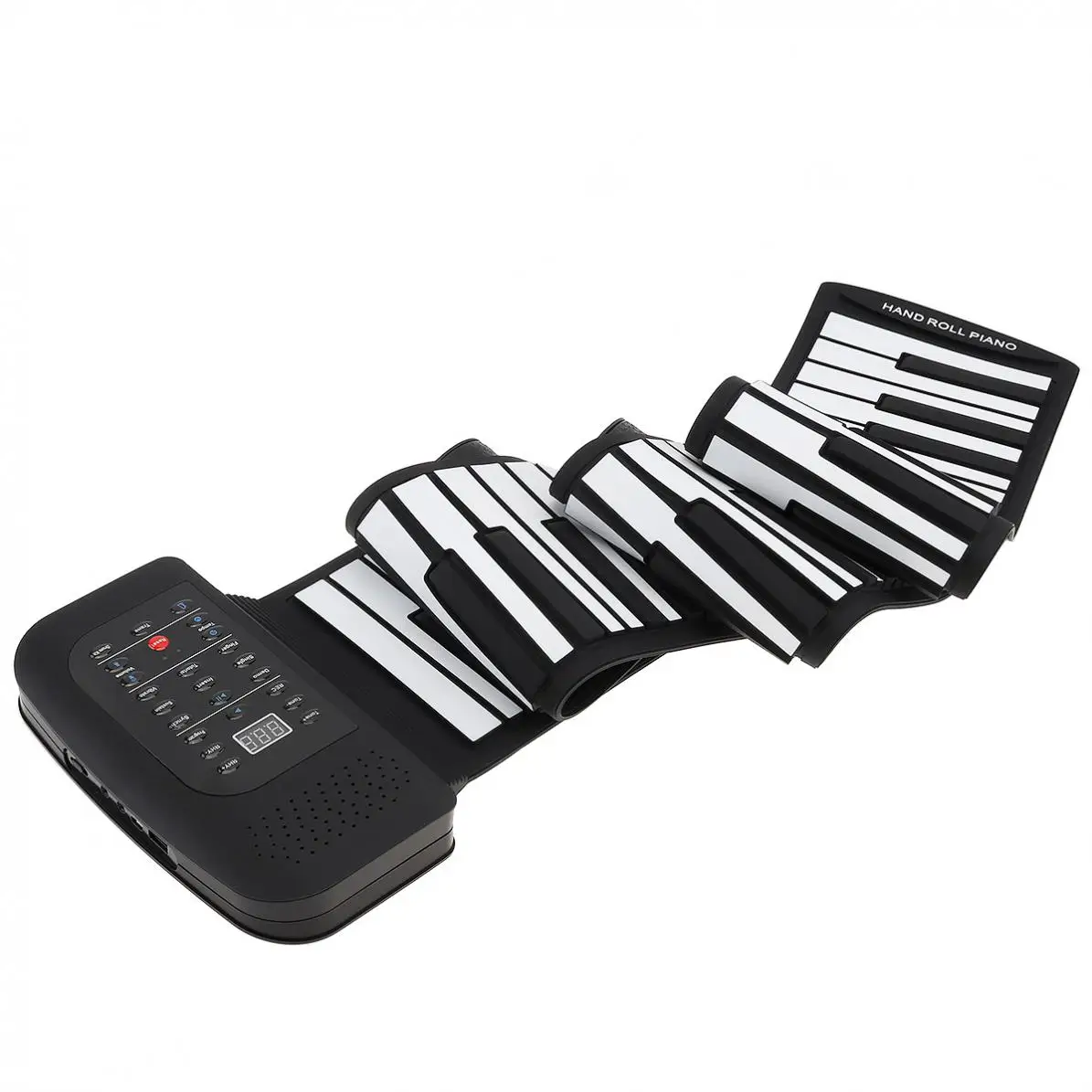 88 Key Roll Up Electronic Piano Rechargeable Silicone Flexible Keyboard Organ Built-in Speaker Support MIDI Bluetooth-compatible