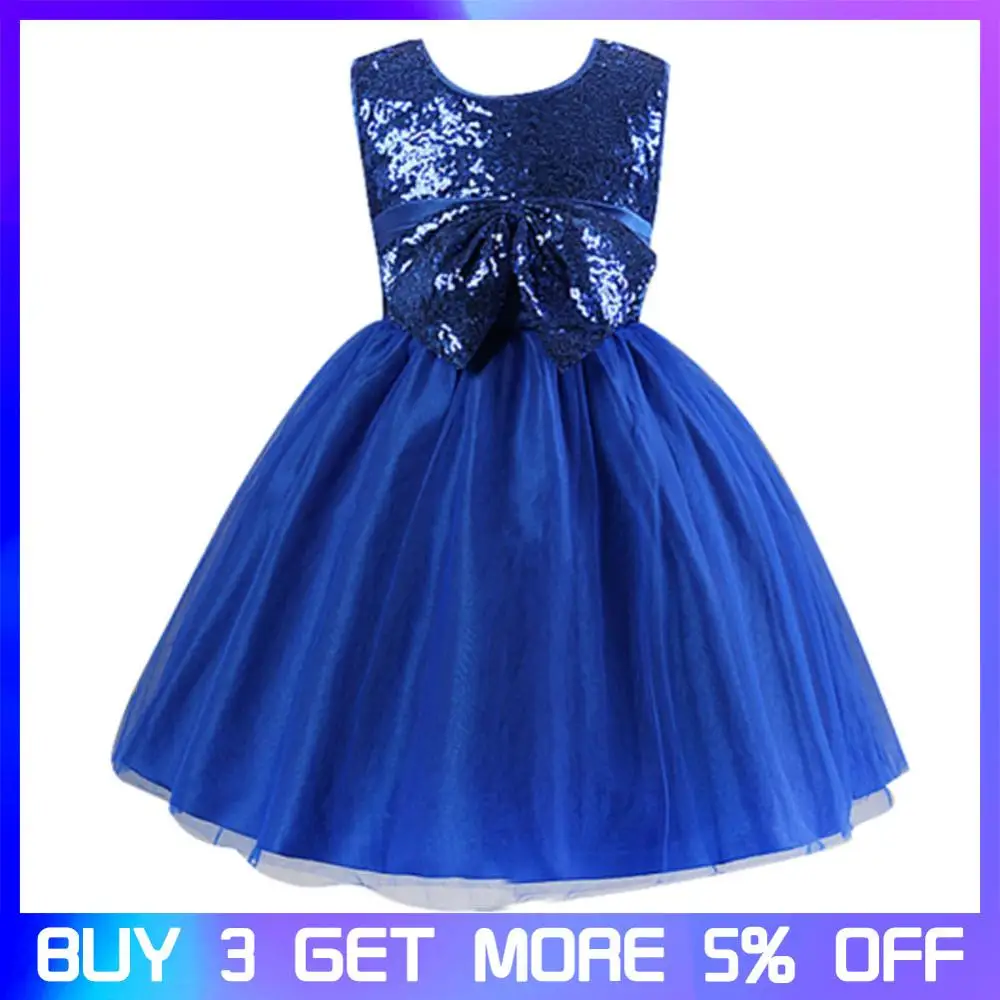 Летние платья для девочек платье принцессы с блестками праздничная одежда