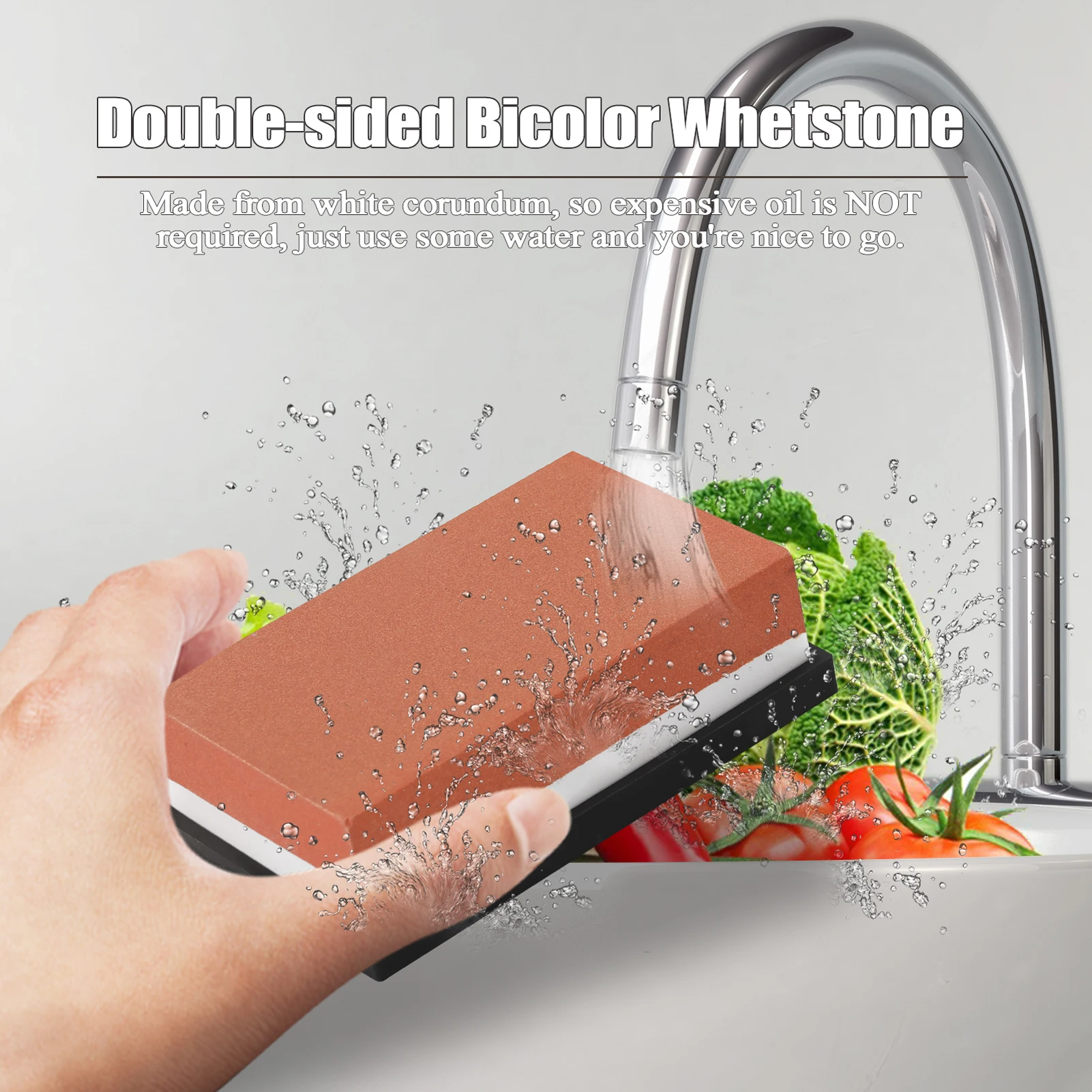 

Portable Premium Whetstone Cut Sharpening Stone Household Cutter Sharpener Non Slip Base Cutter Sharpener