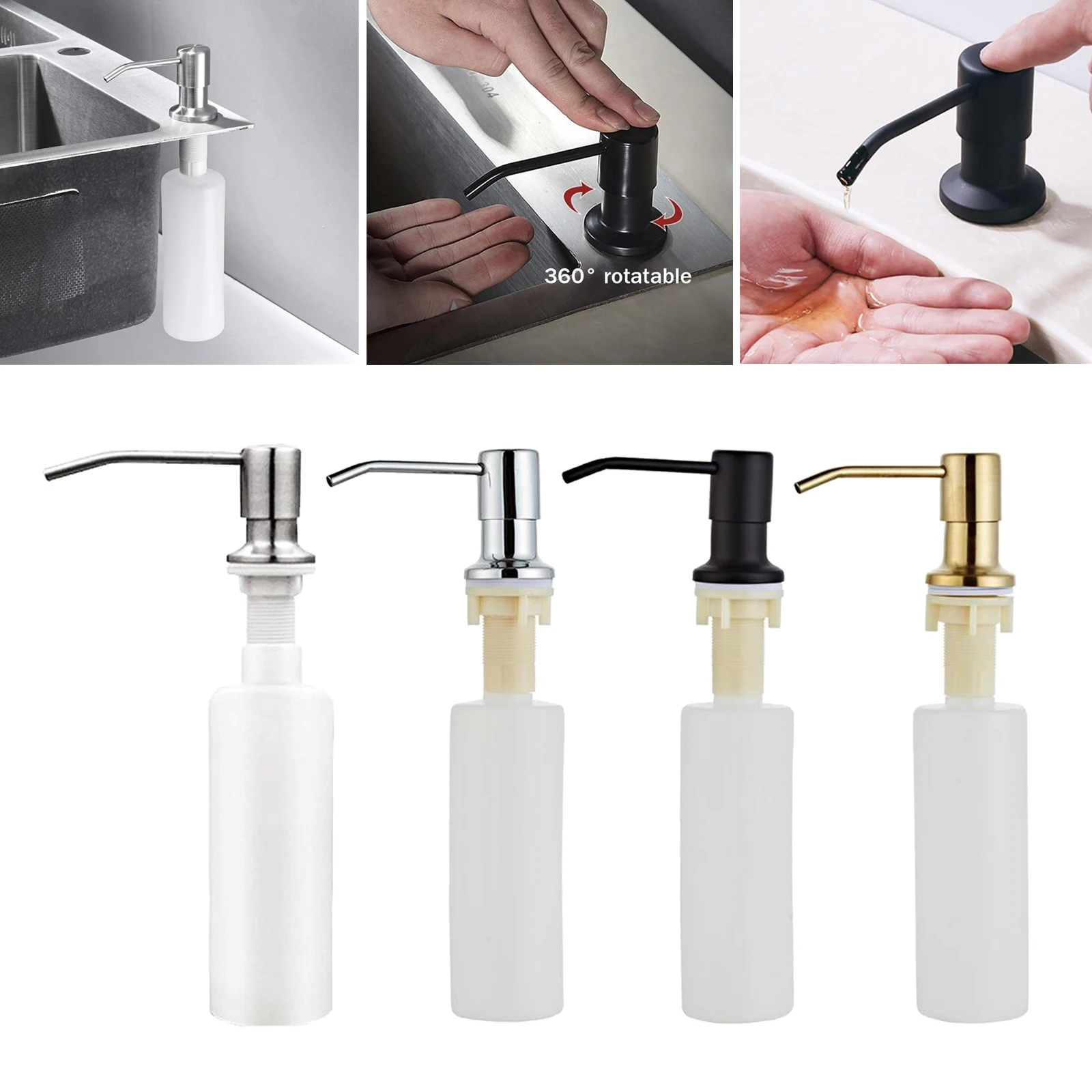 

Soap Dispenser Hand Soap Dispenser Bottle Pump Liquid Soap Dispenser Container Easy to Install for Kitchen Sink Bathroom