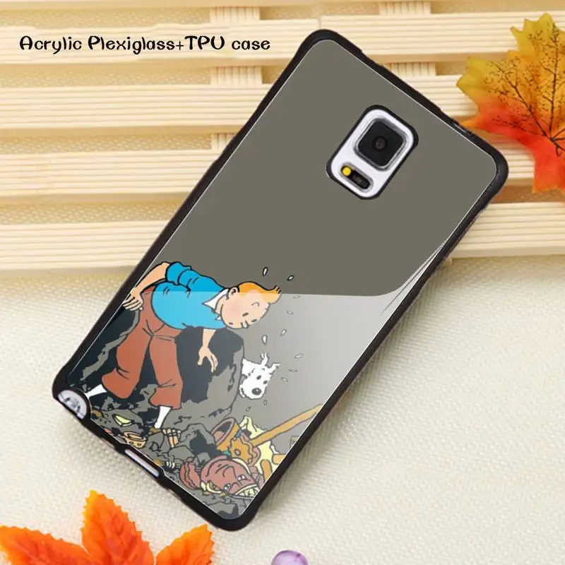 

The Adventures of Tintin Phone Case Acrylic Plexiglass TPU For Samsung Note20 10 9 8 7 5 Pro ULTRA
