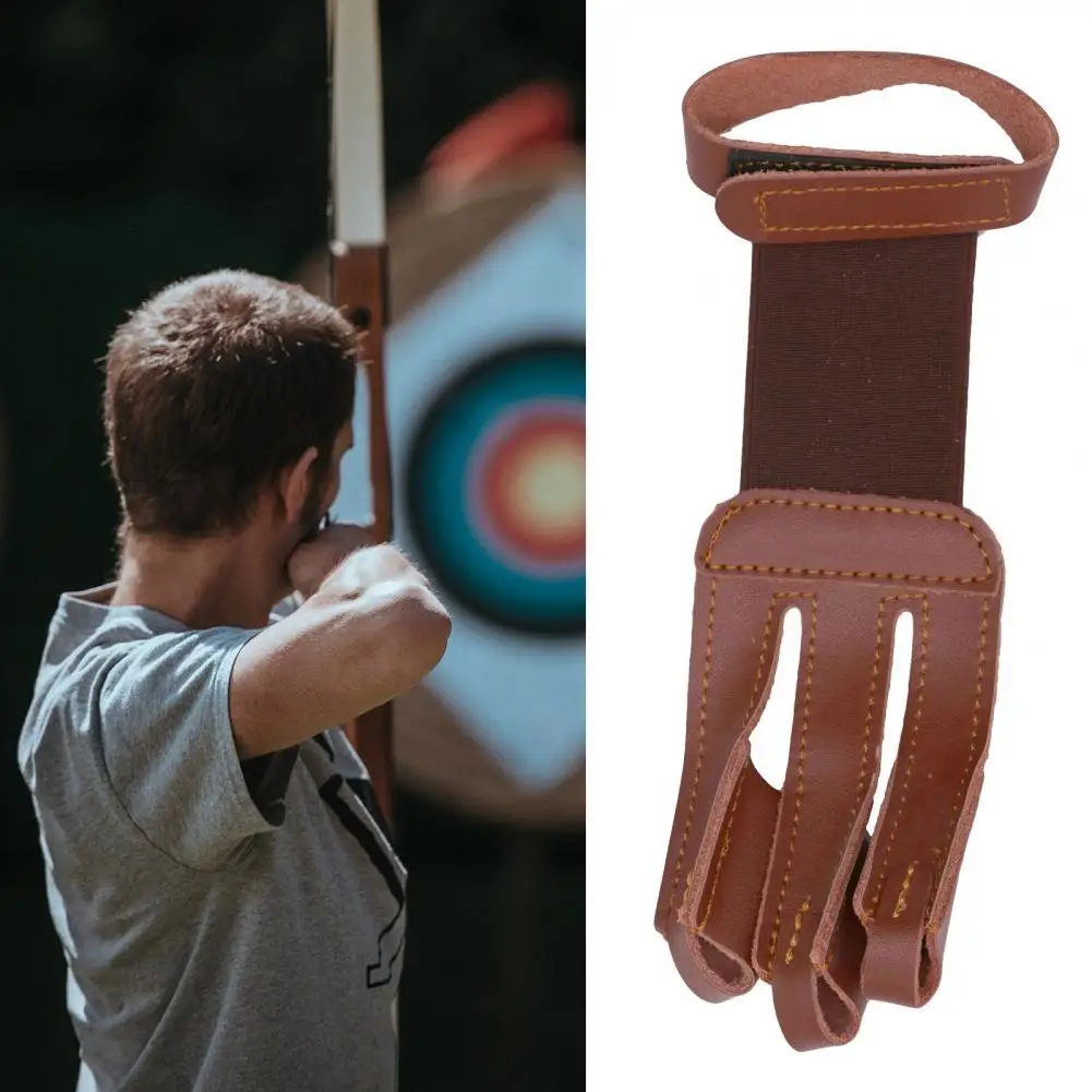 

Прочная легкая Удобная Защитная перчатка для пальцев для стрельбы из лука с тремя пальцами для охоты