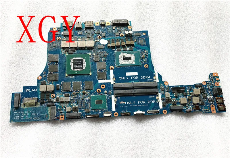 

Original FOR DELL 15 R3 17 R4 motherboard 0147K8 147K8 LA-D751P i7-6820HK SR2FL GTX1070 100% Test OK