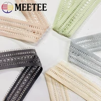 meetee 1020meters 25mm nylon elastic band lace trim for pants belt elasticity webbing rubber band tape diy sewing accessories