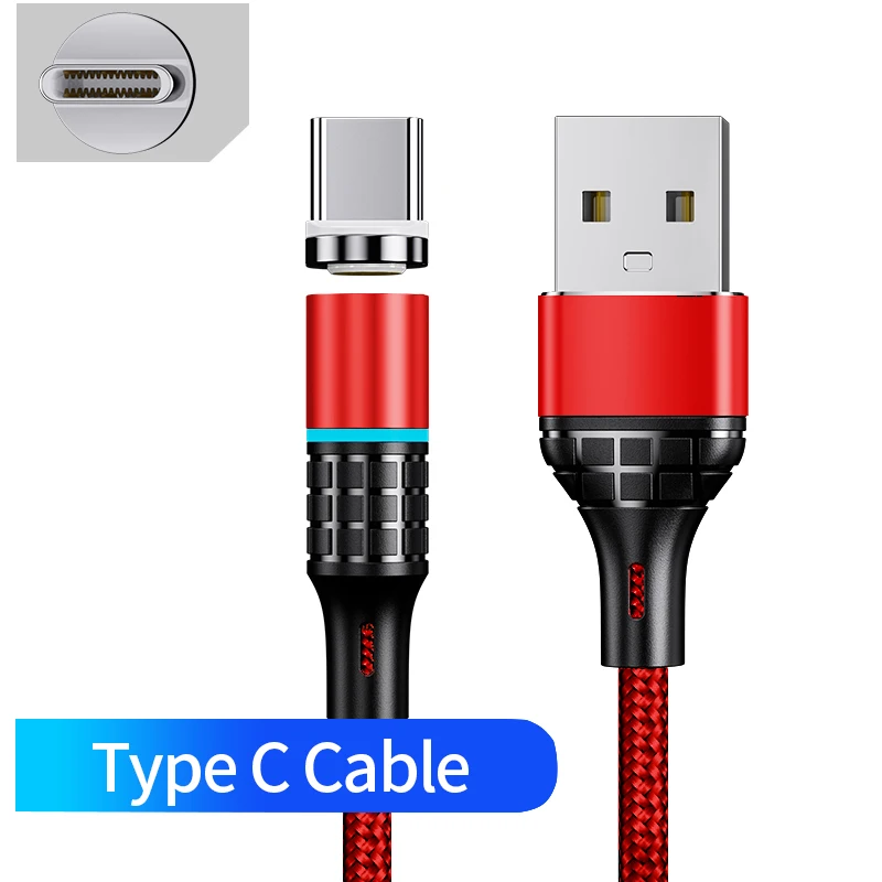 For Type c Red Udyr Магнитный кабель Micro usb type C зарядный кабель для samsung iPhone 7 6 зарядное устройство быстрый Магнитный кабель USB C Шнур адаптер для проводов - Цвет: For Type c Red