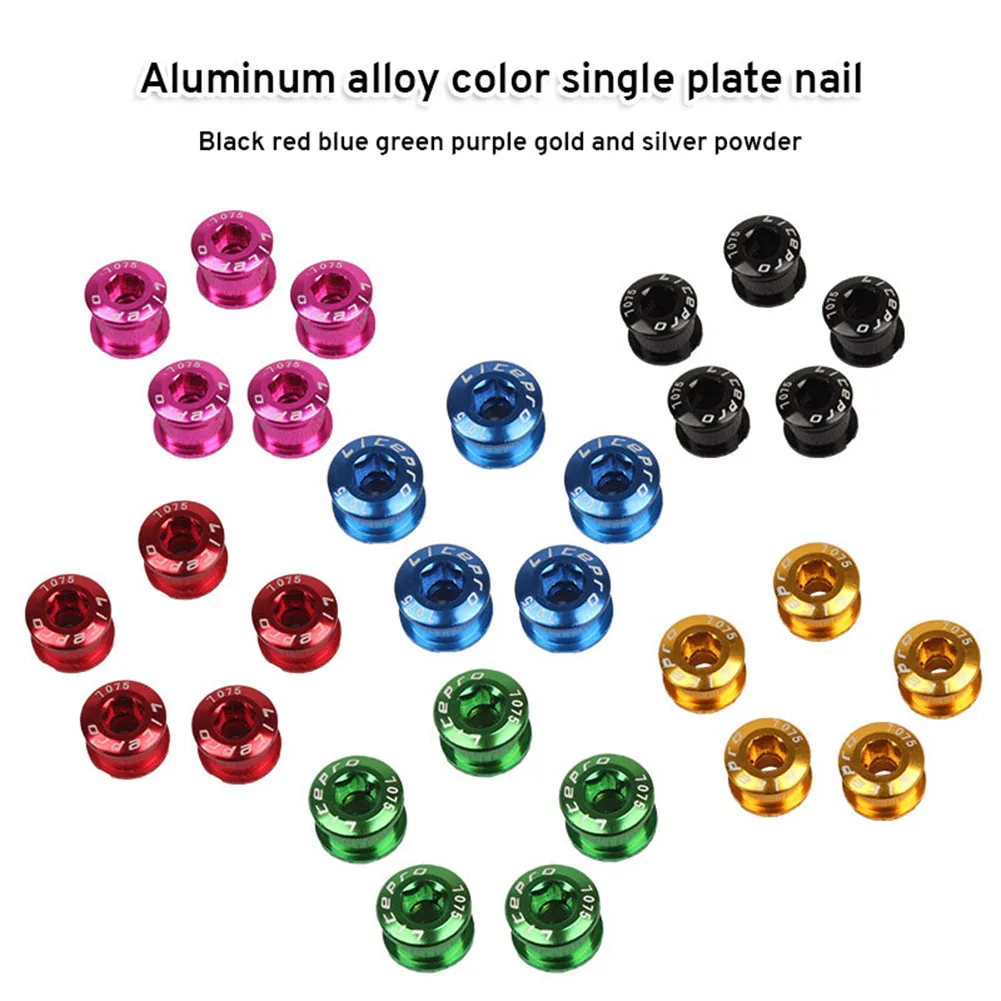 

5Pcs Mtb Bicycle Chainwheel Screws Cycling Chainring Wheel Bolt Alloy Plate Nails Sprocket Road Bike Screws for Crankset Parts