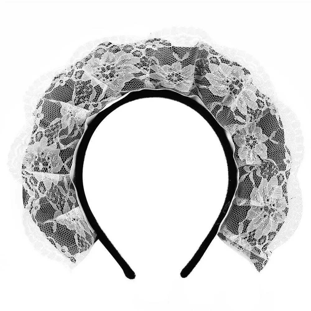 

Женский обруч для волос, обруч для волос в готическом стиле с оборками, украшение для волос для ролевых игр, украшение для волос в стиле аним...