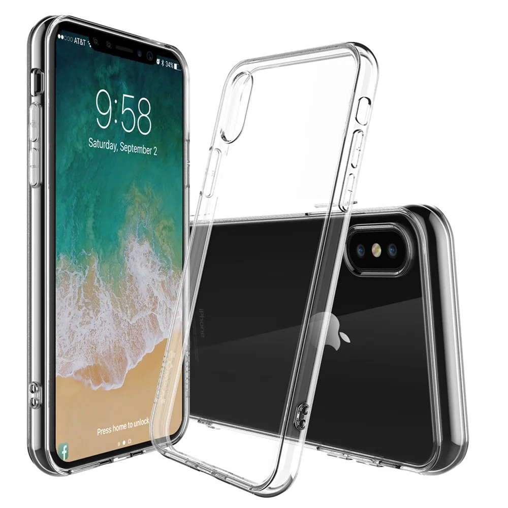 Ультратонкий Прозрачный мягкий чехол из ТПУ для телефона iPhone 11 Pro Max прозрачный X XS