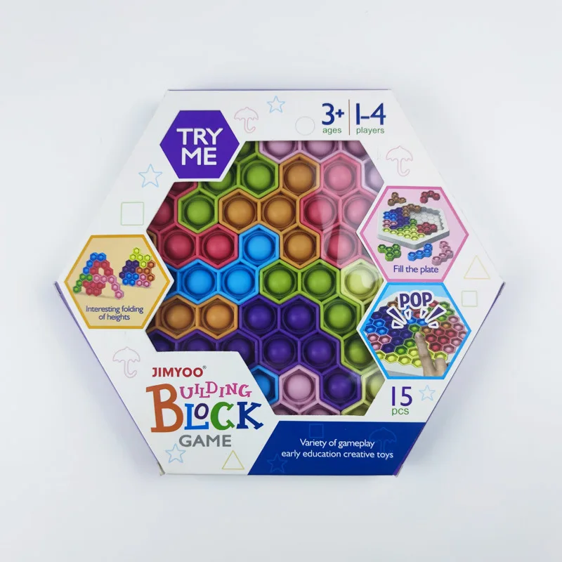 

Christmas Kid Gifts Pop It Block Building Blocks Puzzle Board Game Go Bubble Bong Fidget Toy Educational Decompression Toys