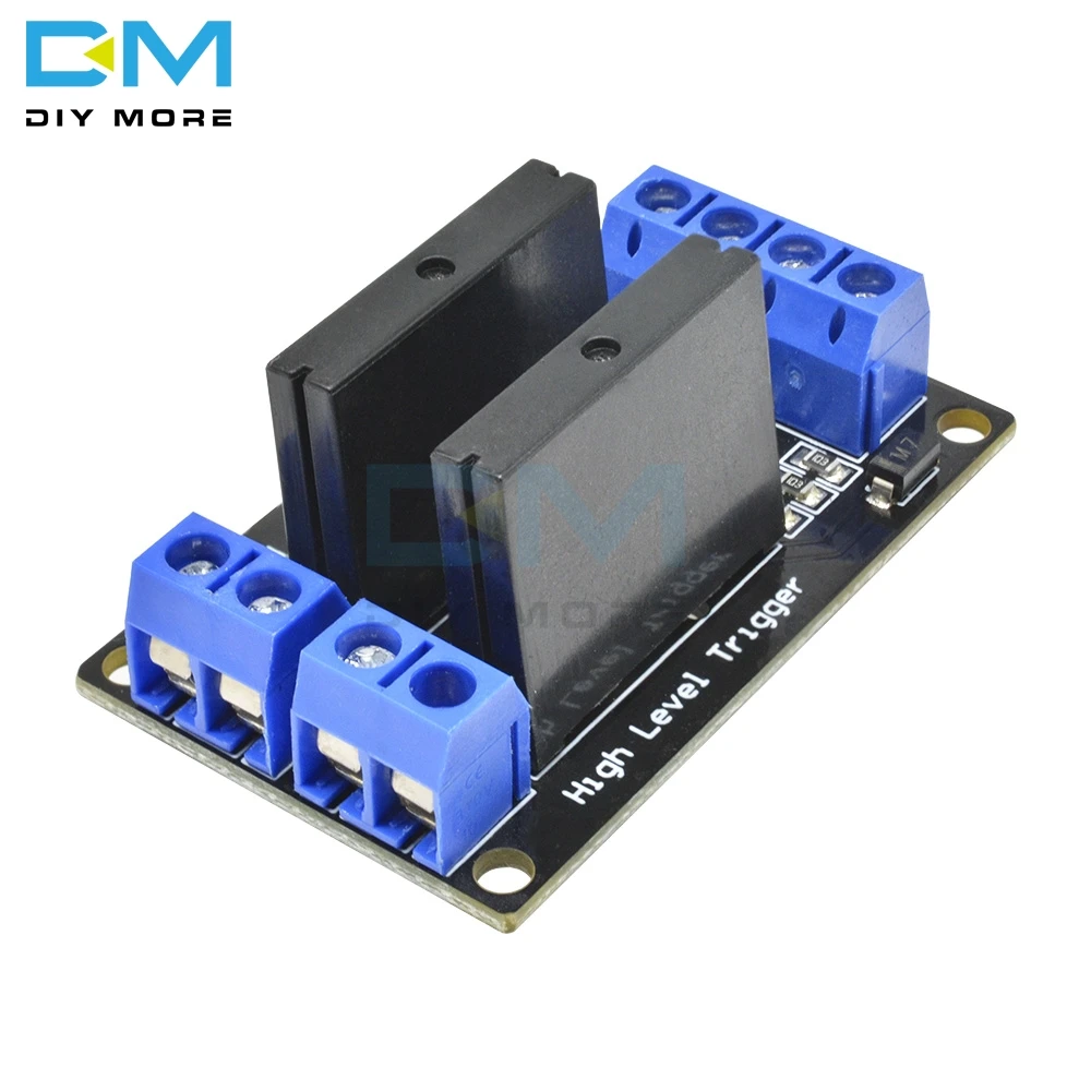 Двухканальный твердотельный релейный блок питания для Arduino 5 в постоянного тока