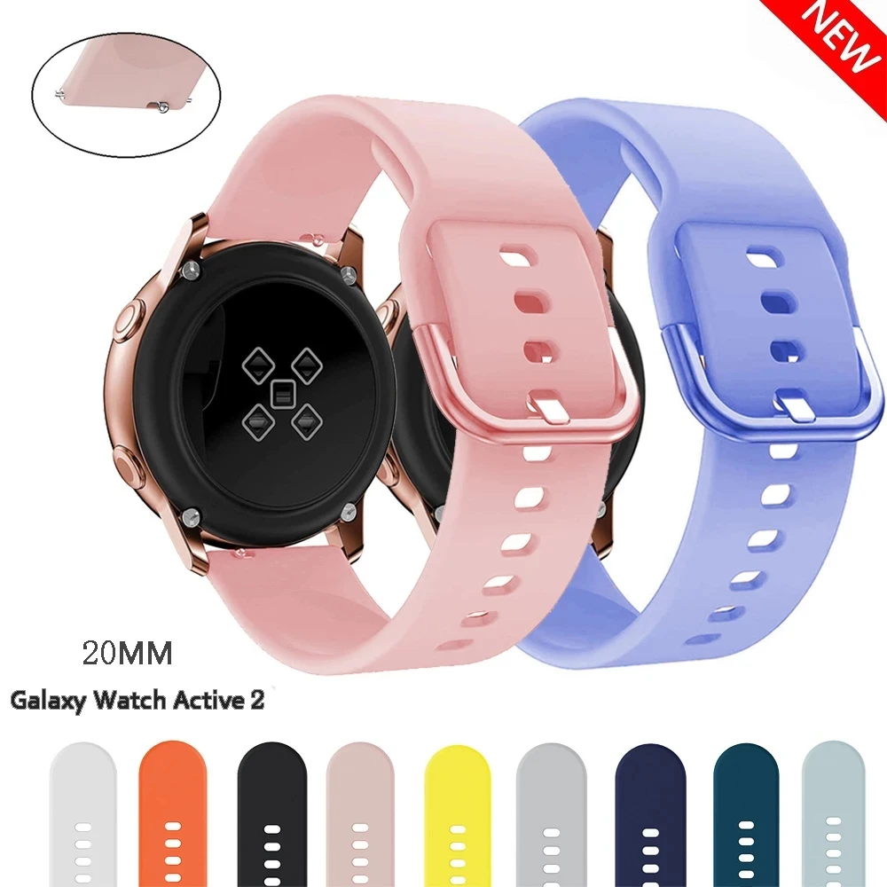 

20mm 22mm Silicone Strap for Amazfit Gtr 2 Gts 2 Bip Lite Silicone Strap for Samsung Galaxy 3 Huawei GT2 GT 2E 42mm 46mm Strap