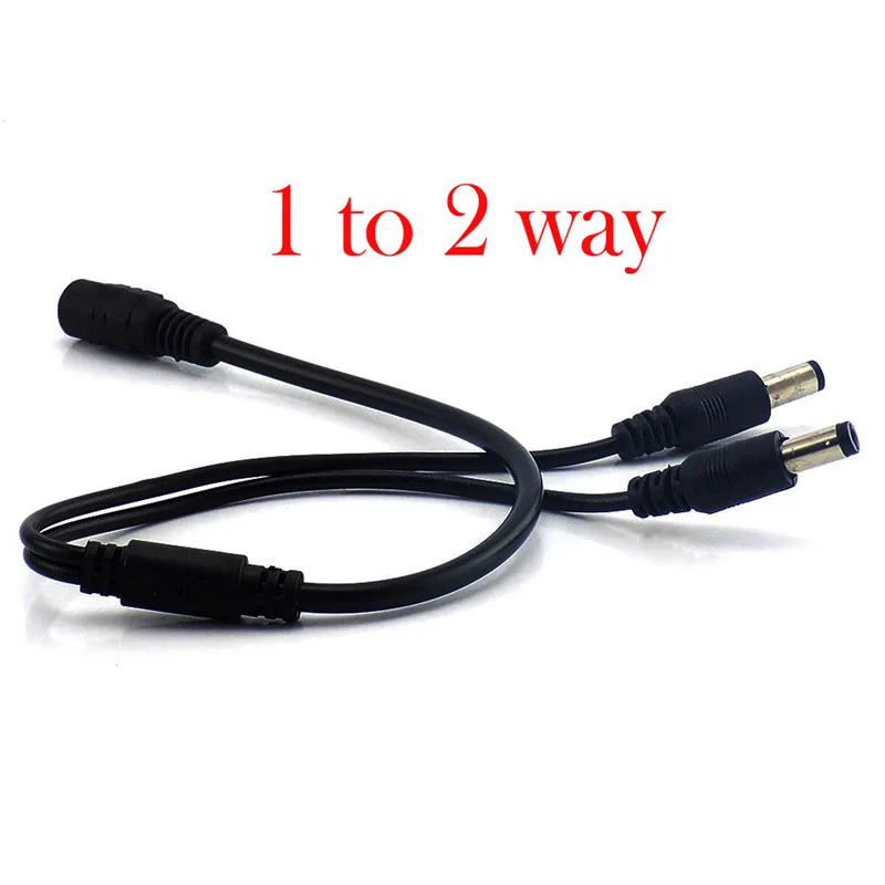 DC Power 1 Female to 2 3 4 5 6 8 Male Way Splitter Adapter Connector Plug Cable 5.5mm*2.1mm 12V For CCTV Camera LED Strip Light |