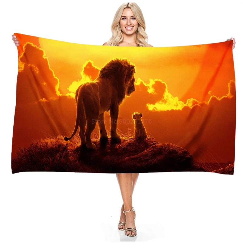 Пляжное полотенце с 3D-принтом Король Лев | Дом и сад