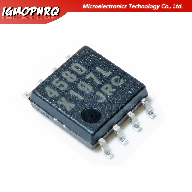 10 шт. NJM4580M SOP8 NJM4580 SOP 4580M SMD SOP8|Интегральные схемы| |