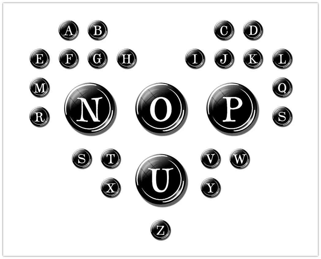 

26 Letters 30MM Refrigerator Magnet A-Z Round Glass Convex Round Dome Jewelry Home Decoration Magnetic Refrigerator Magnet