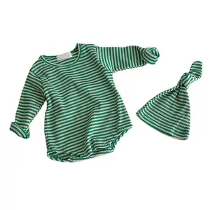 Детское боди в полоску MILANCEL, цельное боди с круглым вырезом для маленьких мальчиков и девочек, весенняя одежда для малышей