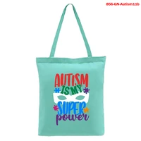 shoulder bag autism seeing the world differently tote bag shopping fashion canvas bags pacakge handbag beach bag shopper bookbag