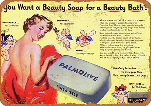 

Metal Sign - 1950 Palmolive Bath Soap - Vintage Look 2Wall Decor for Cafe beer Bar Decoration Crafts