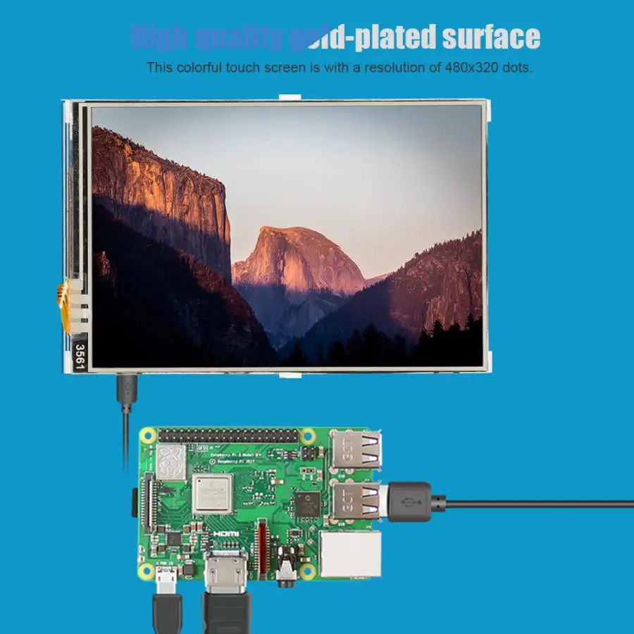 Цветной сенсорный ЖК экран 3 5 дюйма с разрешением 480x320 для Raspberry Pi