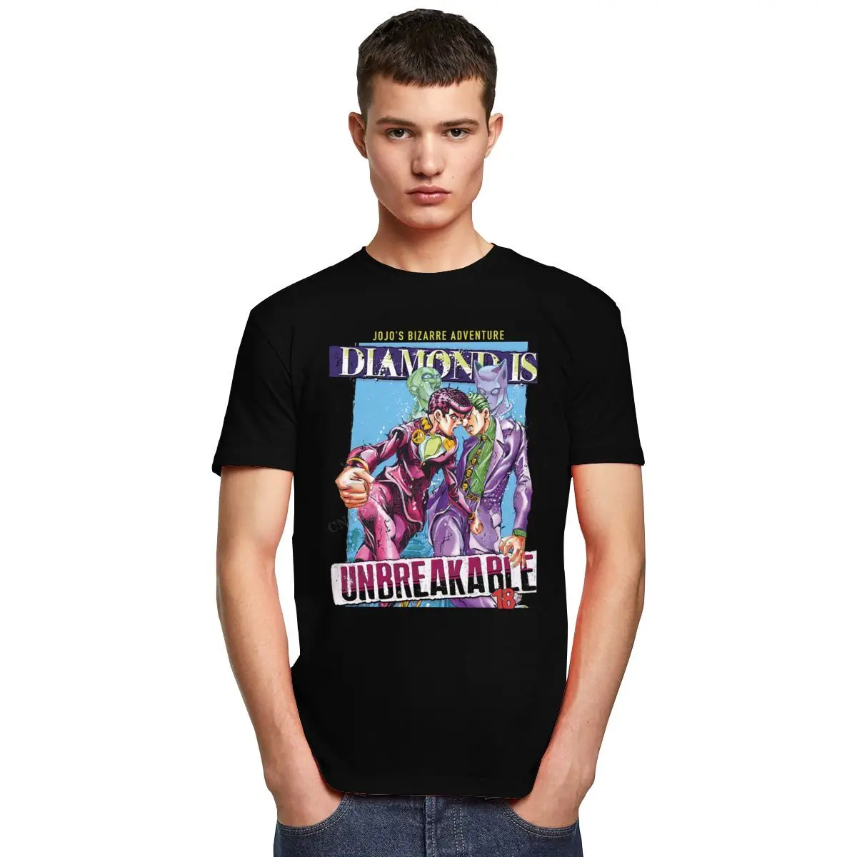 Футболка мужская с принтом по мотивам аниме невероятные приключения Джоджо |