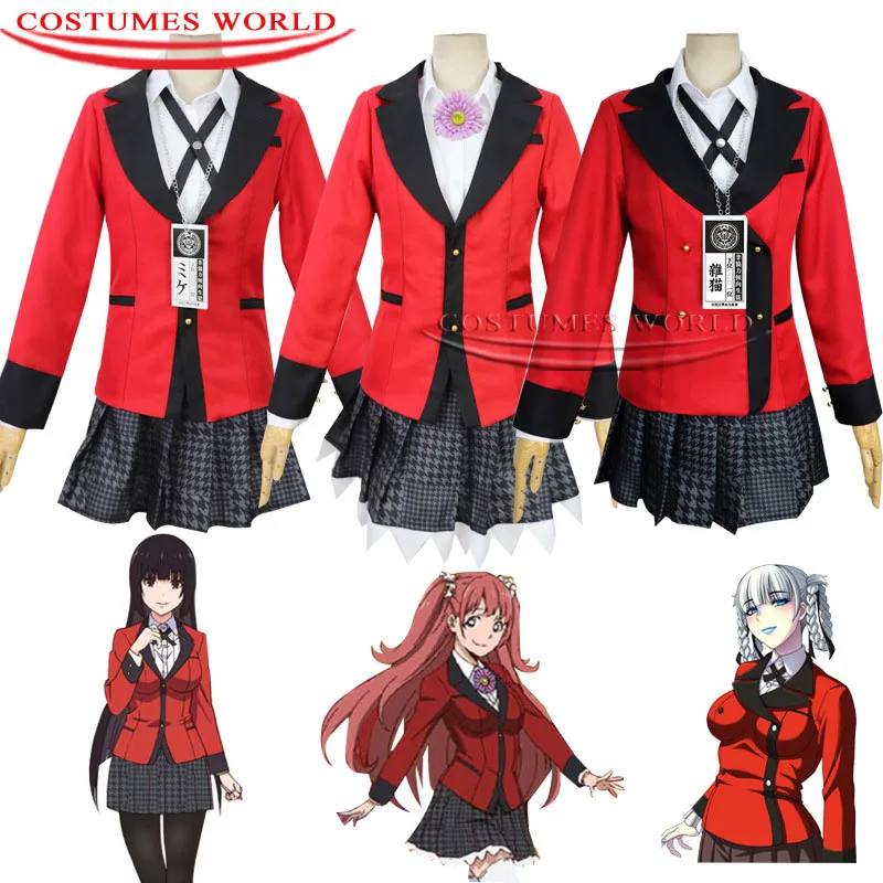 Костюм для косплея аниме Kakegurui парики джабами юмеко саотомом Мэри момобами